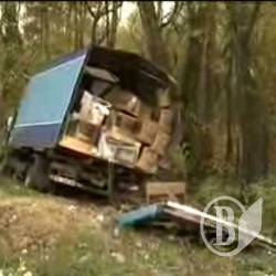 ДТП: Телевізори на узбіччі. Відео ДТП: Телевізори на узбіччі. Відео