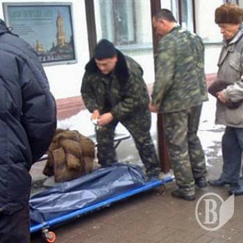 Шмат криги вбив жінку в Києві Шмат криги вбив жінку в Києві