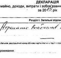 Атрошенко обнародовал декларацию о доходах в 2015 году Атрошенко обнародовал декларацию о доходах в 2015 году