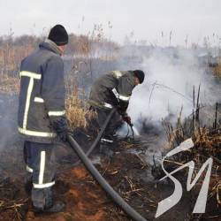 Горить торф у Чернігівському районі Горить торф у Чернігівському районі