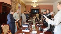 У Софії Київській відбулася зустріч духовенства ПЦУ та УПЦ московського патріархату У Софії Київській відбулася зустріч духовенства ПЦУ та УПЦ московського патріархату