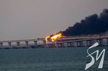 Росіяни опублікували відео моменту вибуху на Кримському мосту Росіяни опублікували відео моменту вибуху на Кримському мосту