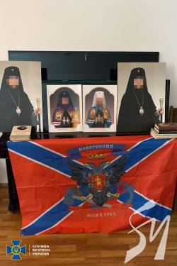 СБУ виявила в єпархіях УПЦ (МП) російські паспорти та прапор «новоросії»